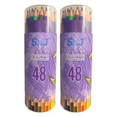 Onbey優質繪圖彩色鉛筆 17.5cm, 2個, 48 種顏色