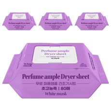 MURO 無路 超濃縮香氛烘衣柔軟片 白麝香, 80片, 4入