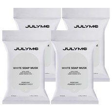 줄라이미 퍼퓸 파우더 시트 화이트솝머스크 20매입, 116g, 4개