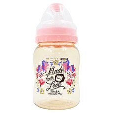 Simba 小獅王辛巴 PPSU寬口葫蘆小奶瓶 0歲以上, 蜜粉色, 200ml, 1個