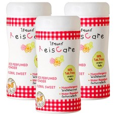 Rice Care 嬰兒爽身粉花卉套組, 50g, 3個