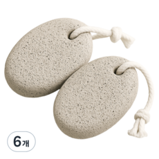 JUNBI去角質器足銼板 石頭 白色, 6個, 60g, 1件