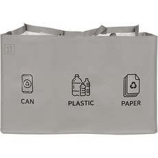 Saenghwalgongsik 三格分類回收箱, 灰色