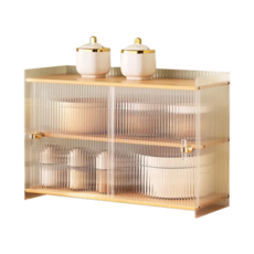 HAPPY LiFE 置物櫃, 原色三層, 51cm長, 四面長虹透明, 茶色, 58 x 39 x 5cm