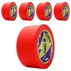 신흥테이프 마스킹 테이프 빨강 48mm x 40m, 5개