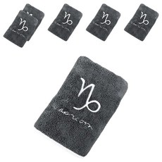 星座珊瑚絨 12 摩羯座灰色 柔軟吸水 親膚舒適, 12 摩羯座灰色浴巾, 6件