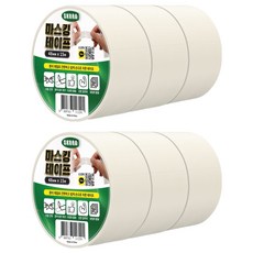 스코라 종이 마스킹 테이프 화이트 48mm x 15m, 6개