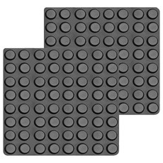 名家五金 3M 防滑防噪音矽膠緩衝墊 64入, 黑色, 2個