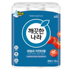 KleanNara 可綠納樂 日常廚房紙巾, 200張, 12捲