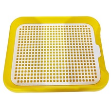 Pet 狗平板便盆 立柱款 底部加強設計 可拆卸立柱 防水材料, 檸檬黃, 1組