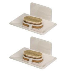 超級工廠 肥皂架 免釘膠款 白色 浴室收納好幫手, 2個