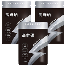 Balanstart 人可和高鋅硒 48H抗氧化 頂級酵母鋅與植萃芥子硒, 30顆, 350mg, 3包