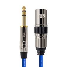 HDtop 韓國製5.5立體聲toXLR公頭麥克風線 2m, 藍色, 1個, HT-TP3857