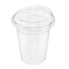 Tamsaa 透明PET冷飲杯+無吸管蓋子 470ml 韓國製造, 410ml, 1個, 100個
