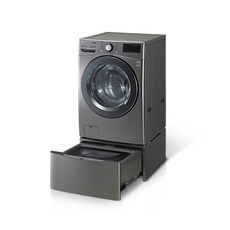 LG전자 트롬 트윈워시 드럼세탁기 F19VDTM 19kg 방문설치, F19VDT, F4VC, 모던 스테인리스
