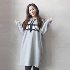 PANG PANG SHOP 孕婦英文印花連帽連身裙