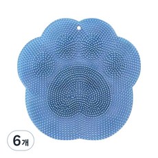 마켓감성 욕실 실리콘 풋브러쉬, 타입2, 6개, 1개입