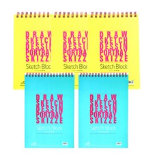 GLORIA 素描本 顏色隨機 105g, B6, 80張, 5個