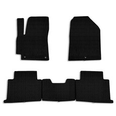 MAYTON TPE 蜂巢汽車腳踏墊, 起亞 K5 DL3 汽油/LPG 第二排有腳踏墊掛鉤 2019年12月~ K522, 黑色