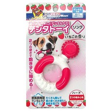 DoggyMan 多格漫 咬咬果香安全潔齒圓環, 1個, Red, White