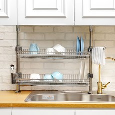 I NEX 韓國製Muse雙層一觸式柱子2層水槽架 701A, 單色