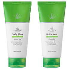 VITAHALO 濟州綠茶洗面乳, 150ml x 2ea, 綠茶精華, 打造緊緻乾淨的肌膚, 2條
