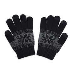 Woojooi 孩童雪花花紋觸控手套