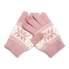 Woojooi 孩童雪花花紋觸控手套