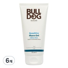 BULLDOG 敏感剃鬍凝膠, 175ml, 6個