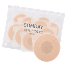 솜데이 원형 초슬림 니플패치 스킨컬러 60mm, 100개