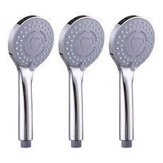 小麥購物 一鍵止水蓮蓬頭 五檔 小圓蓮蓬頭 G321 3個, 銀色, 1組