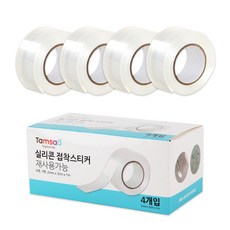 Tamsaa 矽膠雙面膠帶 3cm x 1m, 透明, 4個