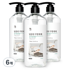 살림백서 딥클린 주방세제 그린허브향, 750ml, 6개