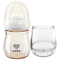 UMEE PPSU奶瓶 160ml+奶瓶保溫防燙套, 第1階段(0~3個月), 金色