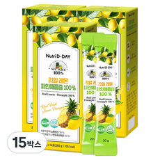 뉴트리디데이 리얼 레몬 파인애플즙 100%, 280g, 15박스