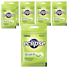 eclipse 易口舒 脆皮軟心薄荷糖 青葡萄味, 45g, 6包