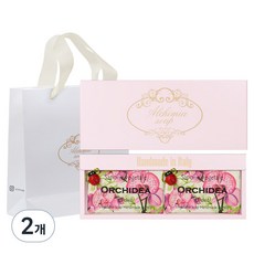 알카미아비누 비누 올키디아 2p + 선물상자 핑크 + 쇼핑백, 2개