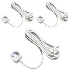 EcoPowerTap 方形 1孔 延長線 16A, 5m, 單色, 3個