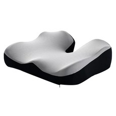 HONDONI 新款9D全包裹式美臀紓壓記憶加大坐墊 保護臀部 曲面釋壓 透氣舒適, 灰色 + 黑色