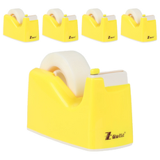 잘잘리오 미니 자동 안전 어린이 테이프 디스펜서 레인보우, 옐로우, 5개