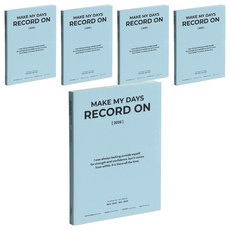 ICONIC 2026 Record On 日記本 無日期週計畫 B6 行事曆 手帳, 5個, 02 CLOUDY BLUE