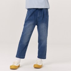 LollyTree 兒童刷毛彈性褶飾哈倫牛仔褲