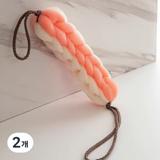 정월마켓 롱 바디 샤워타올, 핑크, 2개, 1개입