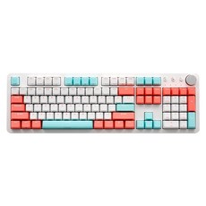 irocks 艾芮克 無線機械鍵盤 原廠保固, 薄荷蜜桃, IRK73R, Cherry MX 茶軸