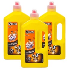 Mr Muscle 威猛先生 超濃水管疏通膠, 適用於廚房、浴室各種水管, 800g, 3瓶