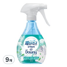 페브리즈 섬유탈취제 다우니 실내건조 프레시클린향 본품, 360ml, 9개