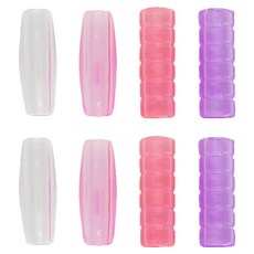 KUTSUWA HiLiNE 大人果凍握筆套 RB024D, 可愛色系 白色+粉色+紫色, 2包