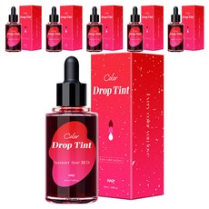 헤어플러스 컬러 드롭 틴트 헤어 메니큐어 50ml, 6개, 썸머타임레드