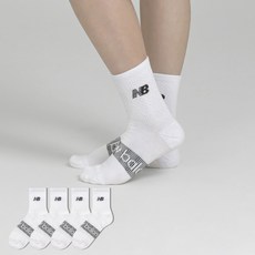 New Balance 網眼Logo氣墊中筒襪 4雙