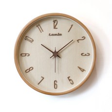 Lumia 實木靜音掛鐘 L501, 棕色